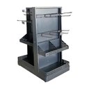 Ver imagem 1 de Check-stand Attractive C/ 24 Ganchos Simples e Porta Etiqueta Ckspt Preto - Sa Gôndolas