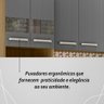 Armário de Cozinha Completa Mdf 12 Portas com Balcão Versalhes Plus - Freijó/gris - 8