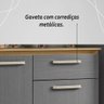 Armário de Cozinha Completa Mdf 12 Portas com Balcão Versalhes Plus - Freijó/gris - 7