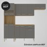 Armário de Cozinha Completa Mdf 12 Portas com Balcão Versalhes Plus - Freijó/gris - 6