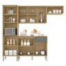 Armário de Cozinha Completa Mdf 12 Portas com Balcão Versalhes Plus - Freijó/gris - 3