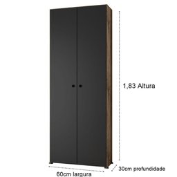 Sapateira Multiuso 2 Portas Castani Chade Casa Moderna - 2