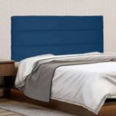 Ver imagem 2 de Painel Cabeceira Paris Box Casal 1,40cm - Suede Azul Marinho