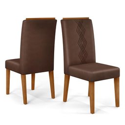 Mesa de Jantar Vanda com 4 Cadeiras Yasmin Freijó/Preto Brilho/Moca - PR Móveis - 5