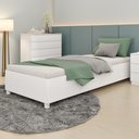 Ver imagem 2 de Cama de Solteiro para Colchão 88x188cm Multimóveis CR35459 Neve