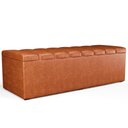 Ver imagem 1 de Calçadeira Recamier Baú para Cama de Casal King Dália 195x50 Cm W01 Couríssimo Camel - Lyam