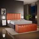 Ver imagem 6 de Calçadeira Recamier Baú para Cama de Casal King Dália 195x50 Cm W01 Couríssimo Camel - Lyam