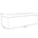 Ver imagem 3 de Calçadeira Recamier Baú para Cama de Casal King Dália 195x50 Cm W01 Couríssimo Camel - Lyam