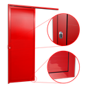 Ver imagem 3 de Porta de Correr Suspensa Lambril Esq L.25 Vermelha 210x90 Brimak
