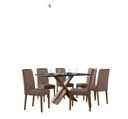 Ver imagem 1 de Conjunto Mesa Madrid 160cm com 6 Cadeiras Caroline New Ceval