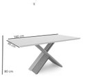 Ver imagem 5 de Conjunto Mesa Madrid 160cm com 6 Cadeiras Caroline New Ceval
