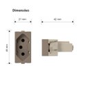 Ver imagem 3 de Kit 5 Módulo Tomada 2p+t 20a Argila Infiniti Margirius Cor:argila