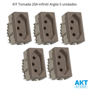 Ver imagem 2 de Kit 5 Módulo Tomada 2p+t 20a Argila Infiniti Margirius Cor:argila