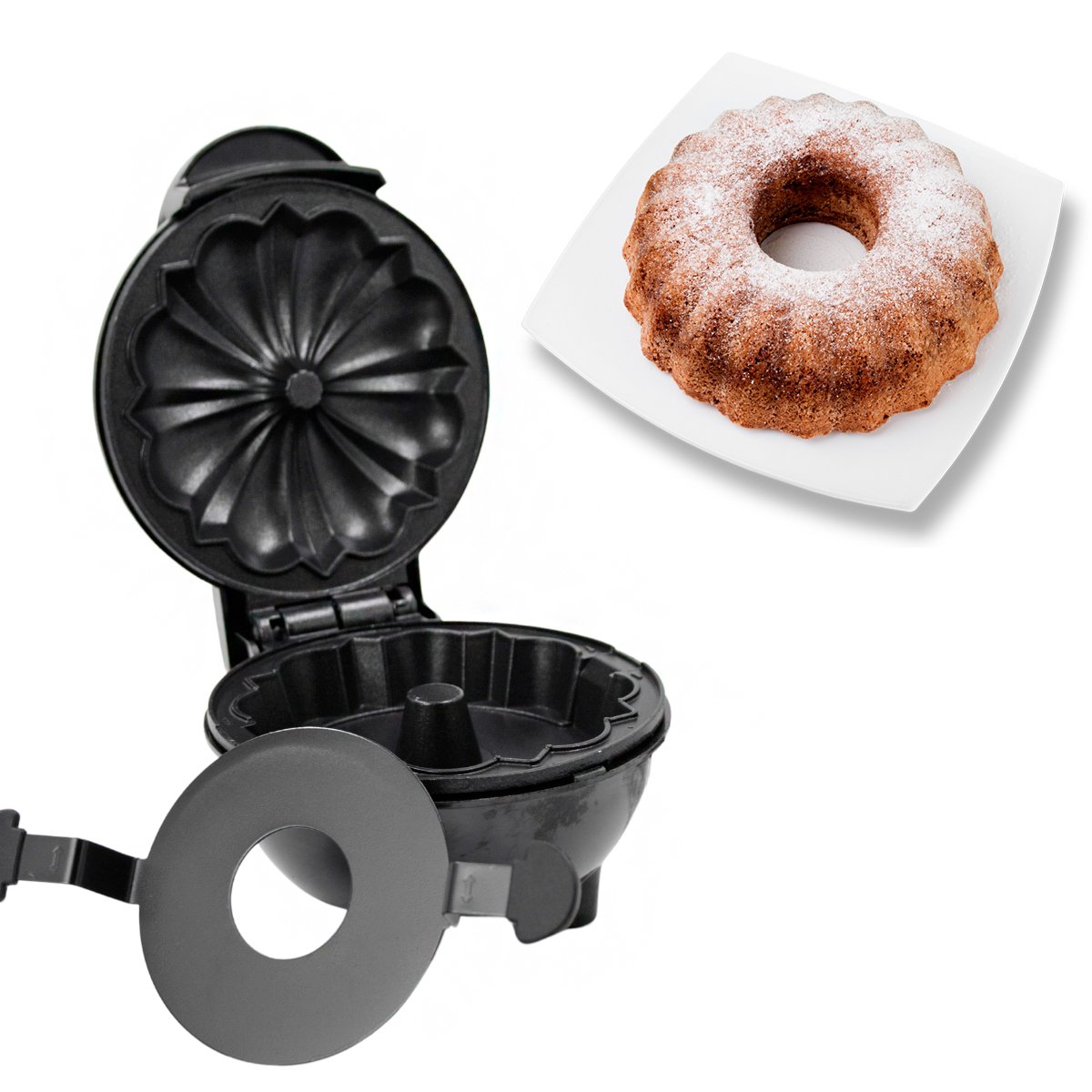 Mini Máquina Fazer Bolo - Portátil Cake Maker 110v:preto - 6