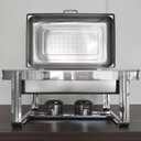 Ver imagem 7 de Rechaud Retangular Duplo 8l com 2 Cubas 1/2 Banho Maria Aço Inox Savoy Brinox