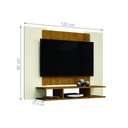 Ver imagem 3 de Painel para TV Bruma Nobre 50 Polegadas 120cm MDP Off White Freijó Ébano EJ Móveis