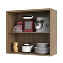 Ver imagem 2 de Armário Cozinha Aéreo de Parede 2 Portas Alumínio Inox c/ Vidro Reflecta - 80 - Módulo Cozinha Mel -