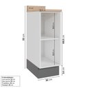 Ver imagem 3 de Balcão 1 Porta 30cm com Tampo Arizona CabeCasa MadeiraOriginals Cinza/Branco