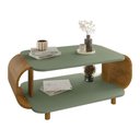 Ver imagem 6 de Mesa de Centro Sala Floripa com Pés de Madeira Maciça Pistache/Naturale