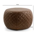 Ver imagem 4 de Puff Dekorien 70cm Corano Conhaque Alto Acabamento