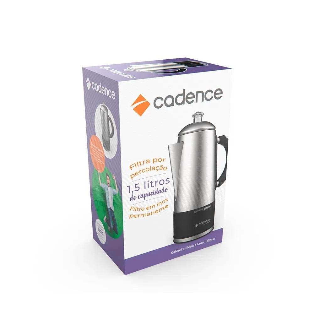 Cafeteira Cadence Italiana Gran 1,5l Inox Caf120 - 220v - 5