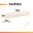 Ver imagem 3 de Rack Suspenso para Painel ou Tv até 75 Polegadas 3 Portas 1,54m Off White Edn