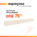 Ver imagem 6 de Rack para TV até 75 Polegadas Suspenso 3 Portas 154cm Off White