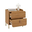 Ver imagem 3 de Mesa de Canto Curve 2 Portas Lamina Mel - BRV