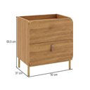 Ver imagem 4 de Mesa de Canto Curve 2 Portas Lamina Mel - BRV