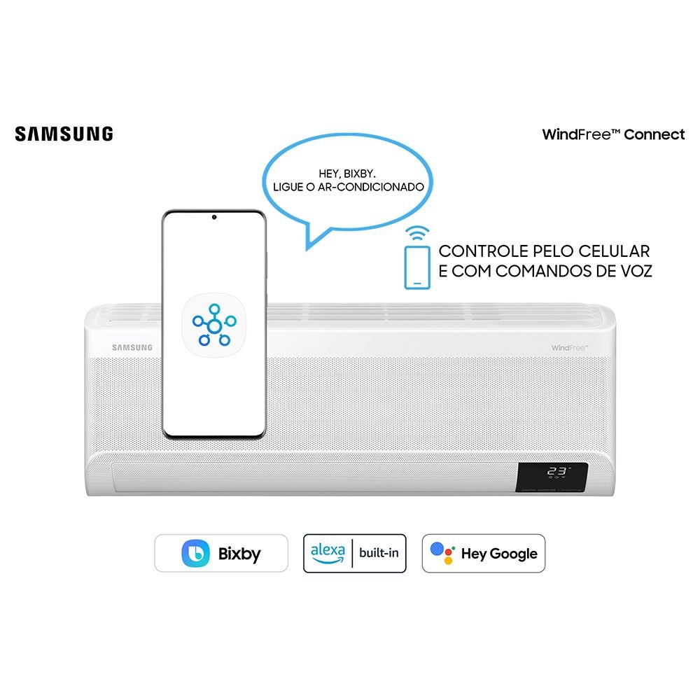 Ar Condicionado Split Inverter Samsung WindFree Connect 22000 BTUs Frio 220V AR24BVFAAWKXAZ - 8