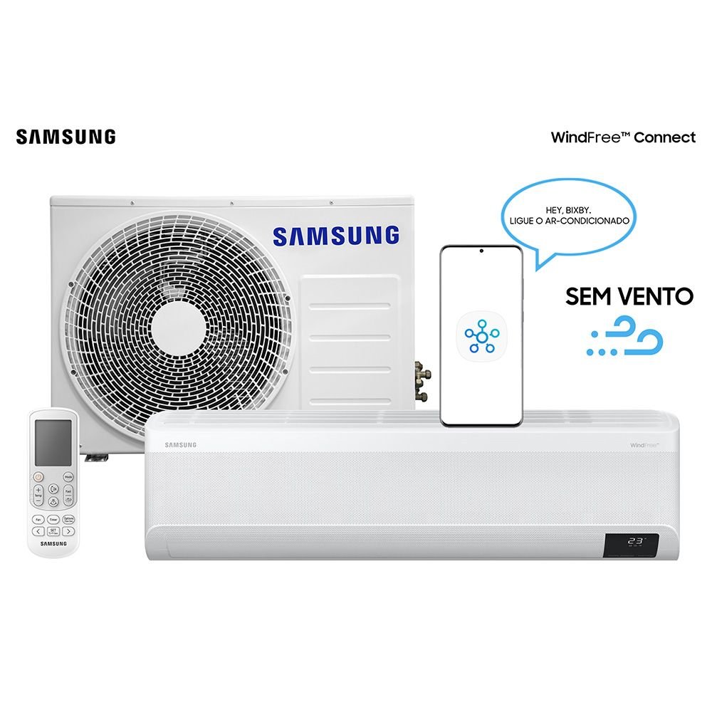 Ar Condicionado Split Inverter Samsung WindFree Connect 22000 BTUs Frio 220V AR24BVFAAWKXAZ - 7