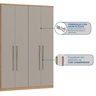 Guarda-roupa Modulado 4 Portas Elegance - 6