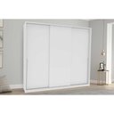 Ver imagem 1 de Guarda Roupa 3 Portas de Correr e 4 Gavetas Porto Branco - Politorno