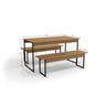 Mesa com 2 Bancos Estilo Industrial Kappesberg Li013 Freijó e Preto - 2