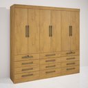 Ver imagem 7 de Guarda Roupa Casal 6 Portas 12 Gavetas Mônaco D'doro Cinamomo