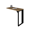 Ver imagem 2 de Mesa em L Savoia 30mm 150x150cm Pés em Aço Escritório Macadamia/preto