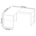 Ver imagem 4 de Mesa de Canto para Escritorio Me4181 Amendoa Preto Tecno Mobili