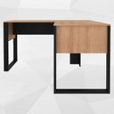 Ver imagem 7 de Mesa de Canto para Escritorio Me4181 Amendoa Preto Tecno Mobili