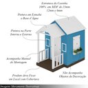 Ver imagem 3 de Casinha de Brinquedo Mdf com Varanda Artesanal Branco/azul Claro L12 - Gran Belo Casinha Infantil