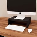 Ver imagem 1 de Suporte Monitor Mesa de Escritório 30cm X 22cm 100% Mdf F5 Cor:preto