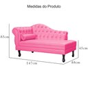 Ver imagem 6 de Divã Moderno Larissa Lado Direito Corino Cores - S.A Móveis DS Móveis Recamier Larissa Pink