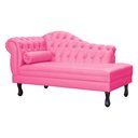 Ver imagem 3 de Divã Moderno Larissa Lado Direito Corino Cores - S.A Móveis DS Móveis Recamier Larissa Pink