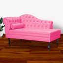 Ver imagem 5 de Divã Moderno Larissa Lado Direito Corino Cores - S.A Móveis DS Móveis Recamier Larissa Pink