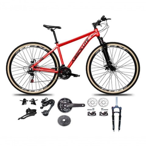 Bicicleta Aro 29 Absolute Nero 5 Kit 2x9 Gta Sunrun Freio Disco K7 Garfo C-trava Pneu C-faixa