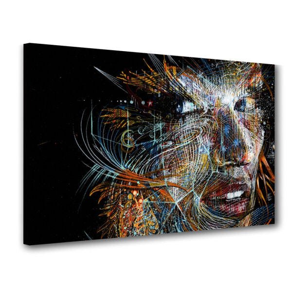 Quadro Decorativo Mulher do Futuro Em Abstrato - 1
