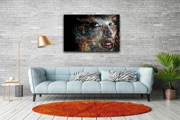 Quadro Decorativo Mulher do Futuro Em Abstrato - 2