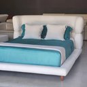 Ver imagem 2 de Conjunto Cabeceira com Base Cama Box Siena King 1,95m Linho Off White Linho