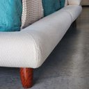 Ver mais imagens de Conjunto Cabeceira com Base Cama Box Siena King 1,95m Linho Off White Linho