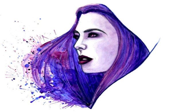 Quadro Decorativo Arte Ilustrativa Mulher ao Vento - 3