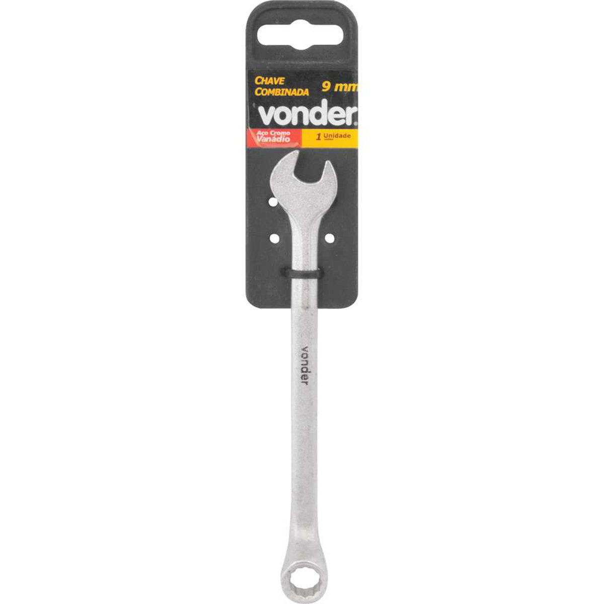 Chave Combinada 09mm Cromo Vanádio Cromada Cartela - Vonder